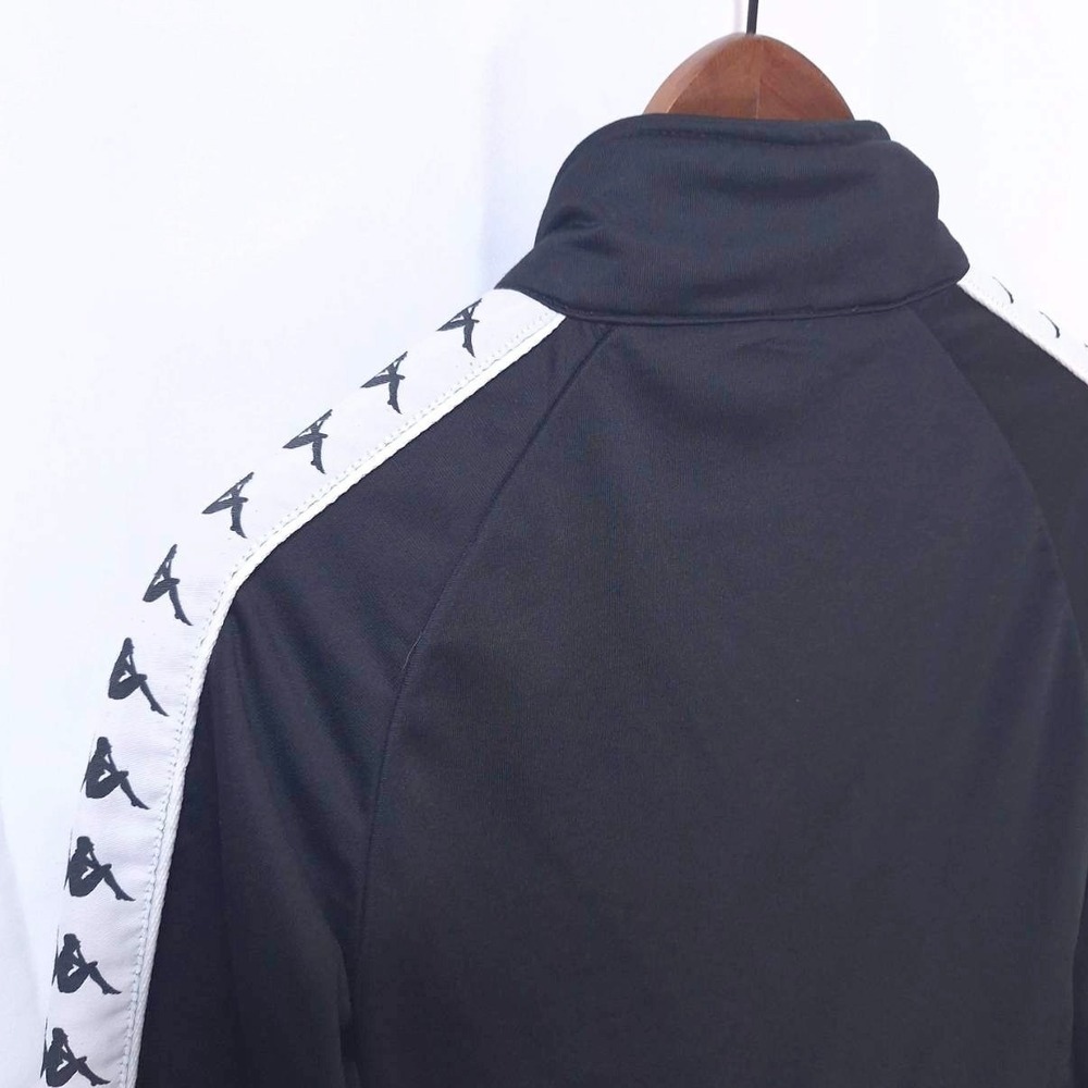Kappa Track Jacket‎ Full Zip Black White Logo Tape Athleisure Womens S Retro - Picture 7 of 11